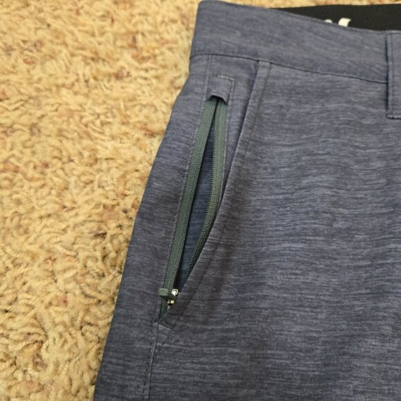 Hurley Swim Trunks Mens 28 Dark Slate Blue with Zippered Pocket - Picture 2 of 10